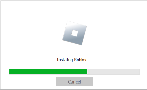 Installing Roblox menu screen