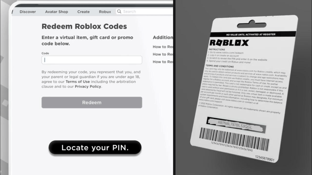 Roblox gift card thumbnail